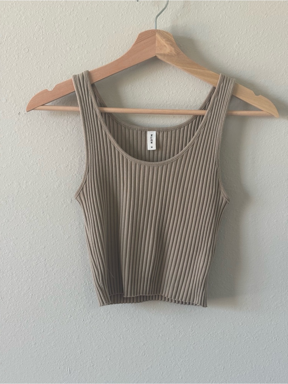 Kotn Nile Ribbed Tank Top - Taupe